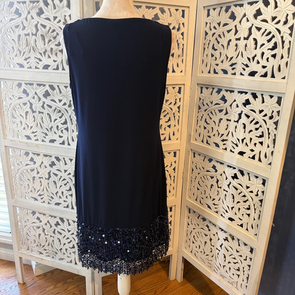 NWT Ellie Tahari Dark Blue Dress Sz L - Picture 2 of 7